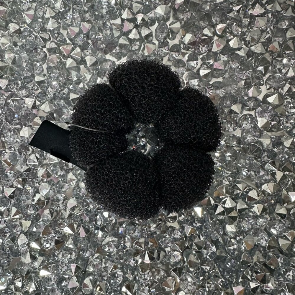 Bun hair insert Elegant Black Hair Scrunchie sock bun classy bun style updo